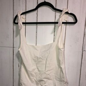 Free people white tie bodysuit